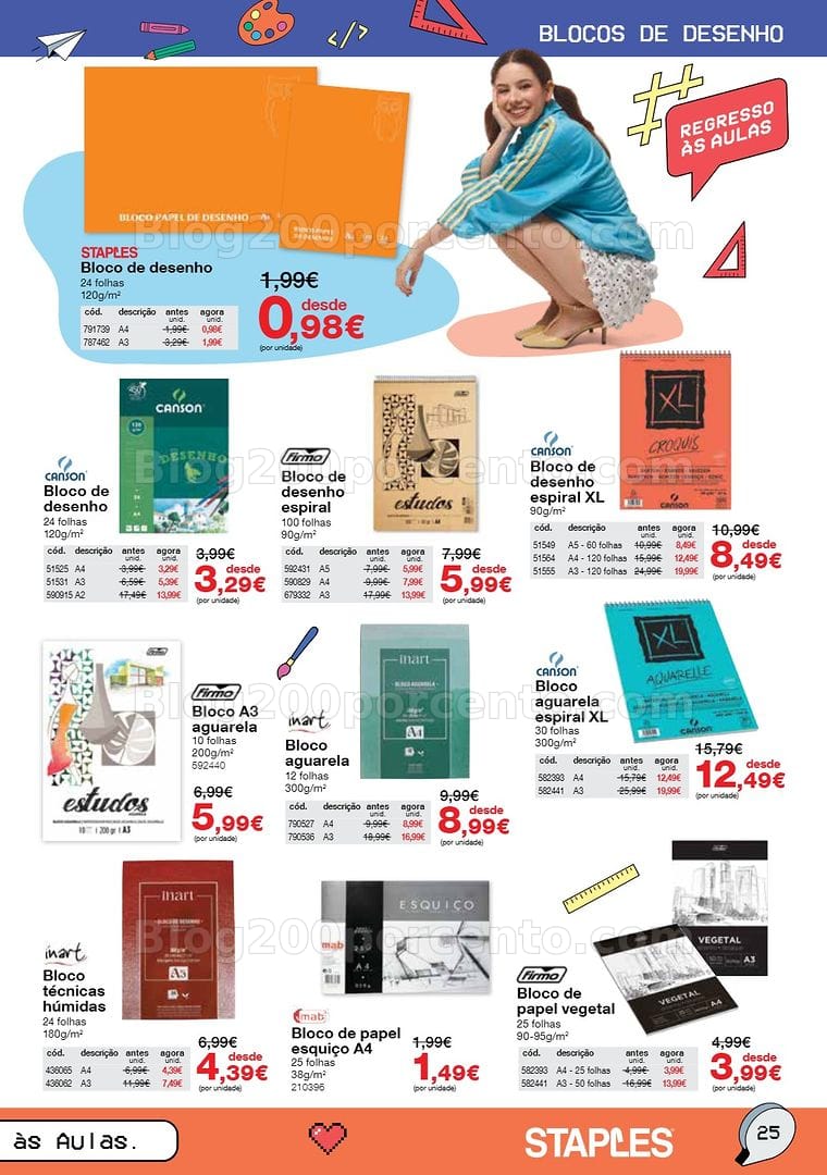 Antevisão Folheto STAPLES Regresso às Aulas Promoções de 17 agosto a 30 setembro